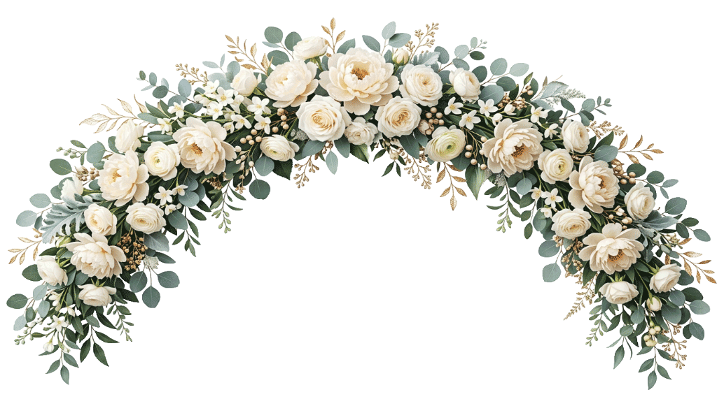 Sage & Cream Floral Arch